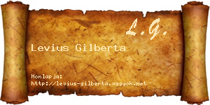 Levius Gilberta névjegykártya